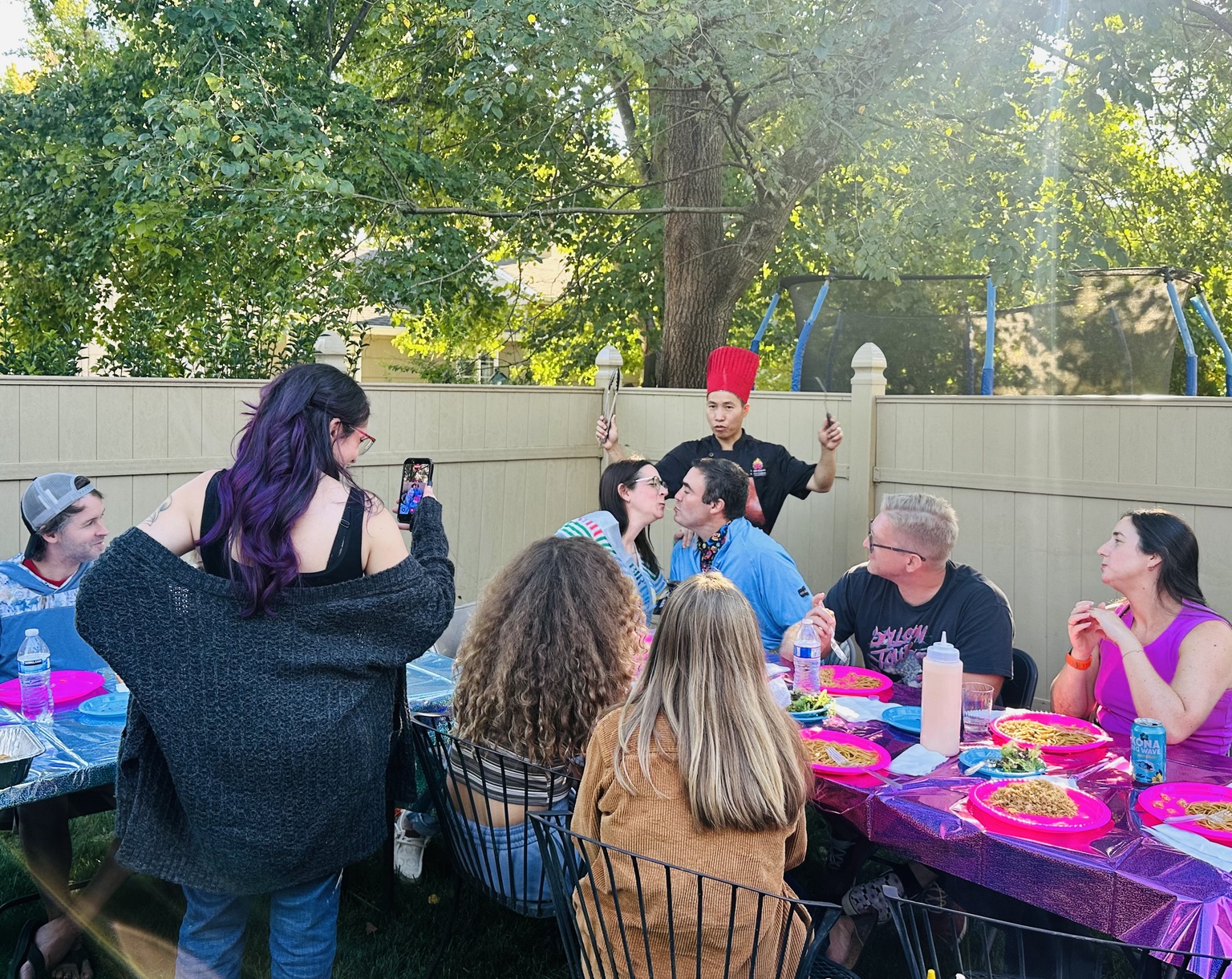 Fanwood New Jersey birthday hibachi party with 23 guests