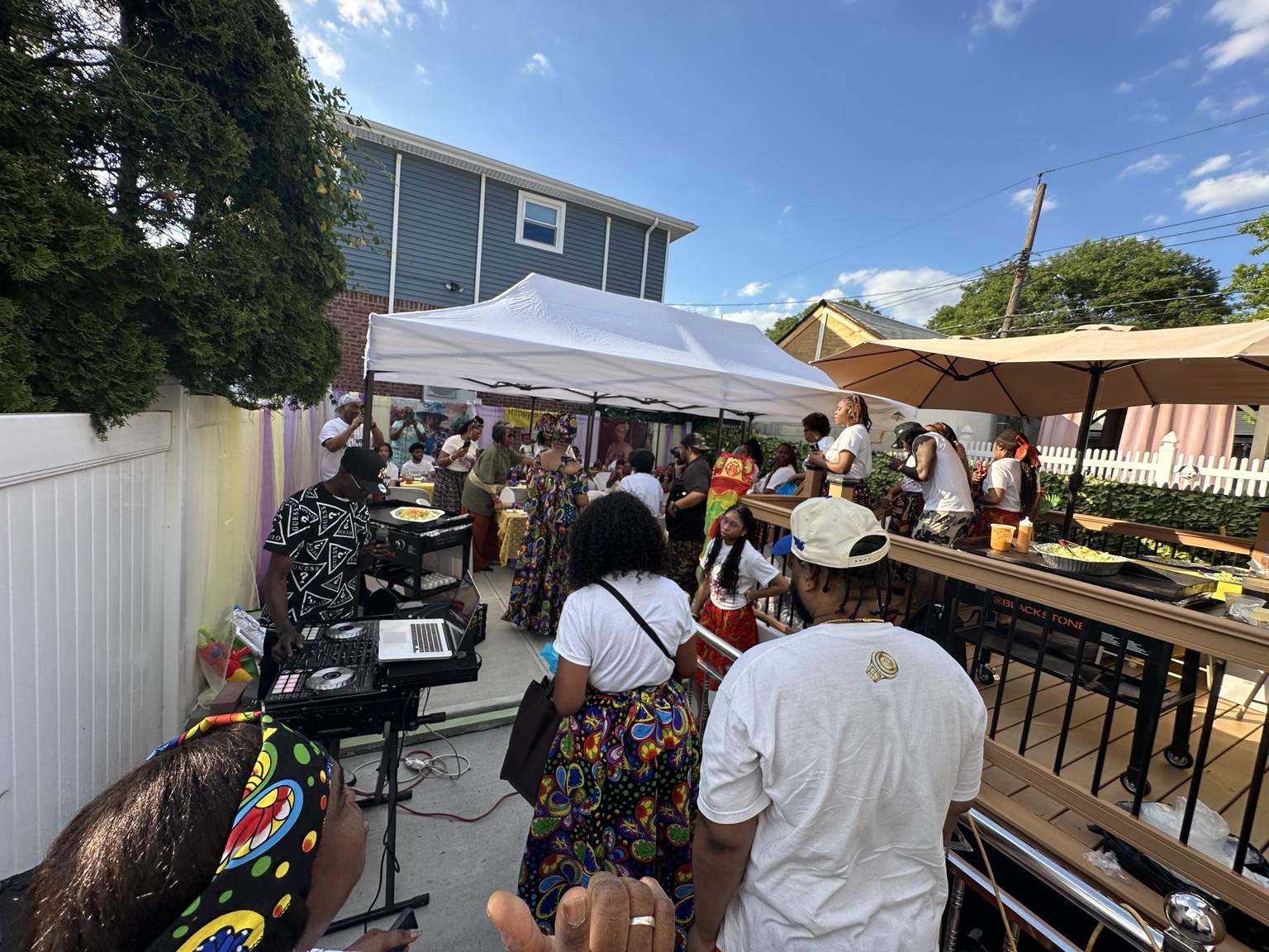Backyard Birthday Party With Hibachi and a DJ