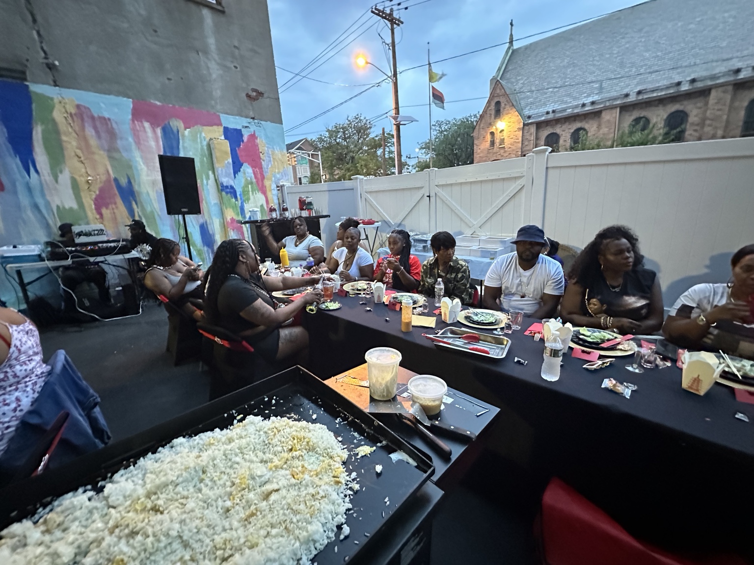 Outdoor Hibachi Dinner for a Group Celebration