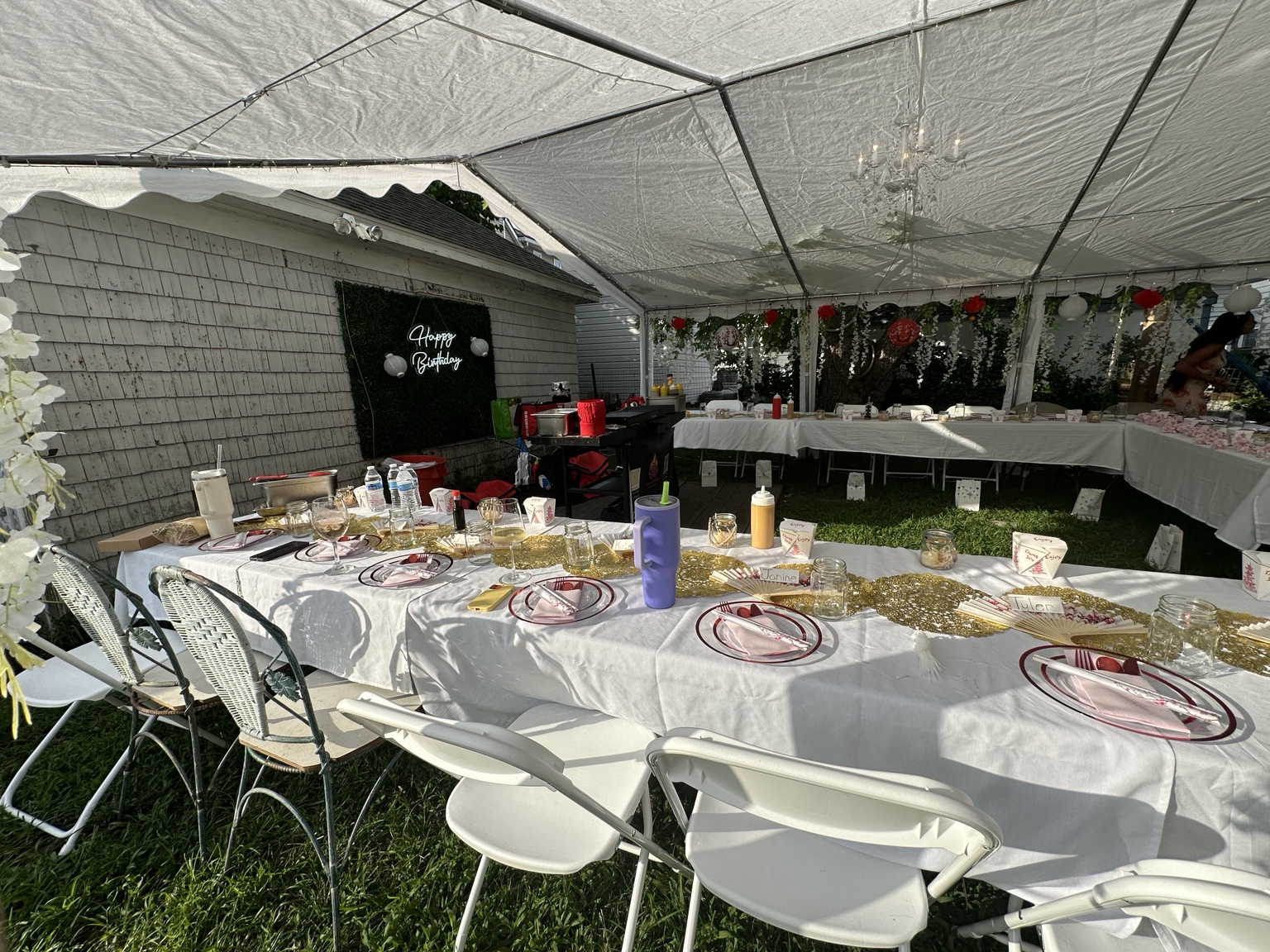 How to Set Up a Tent for a Backyard Hibachi Birthday