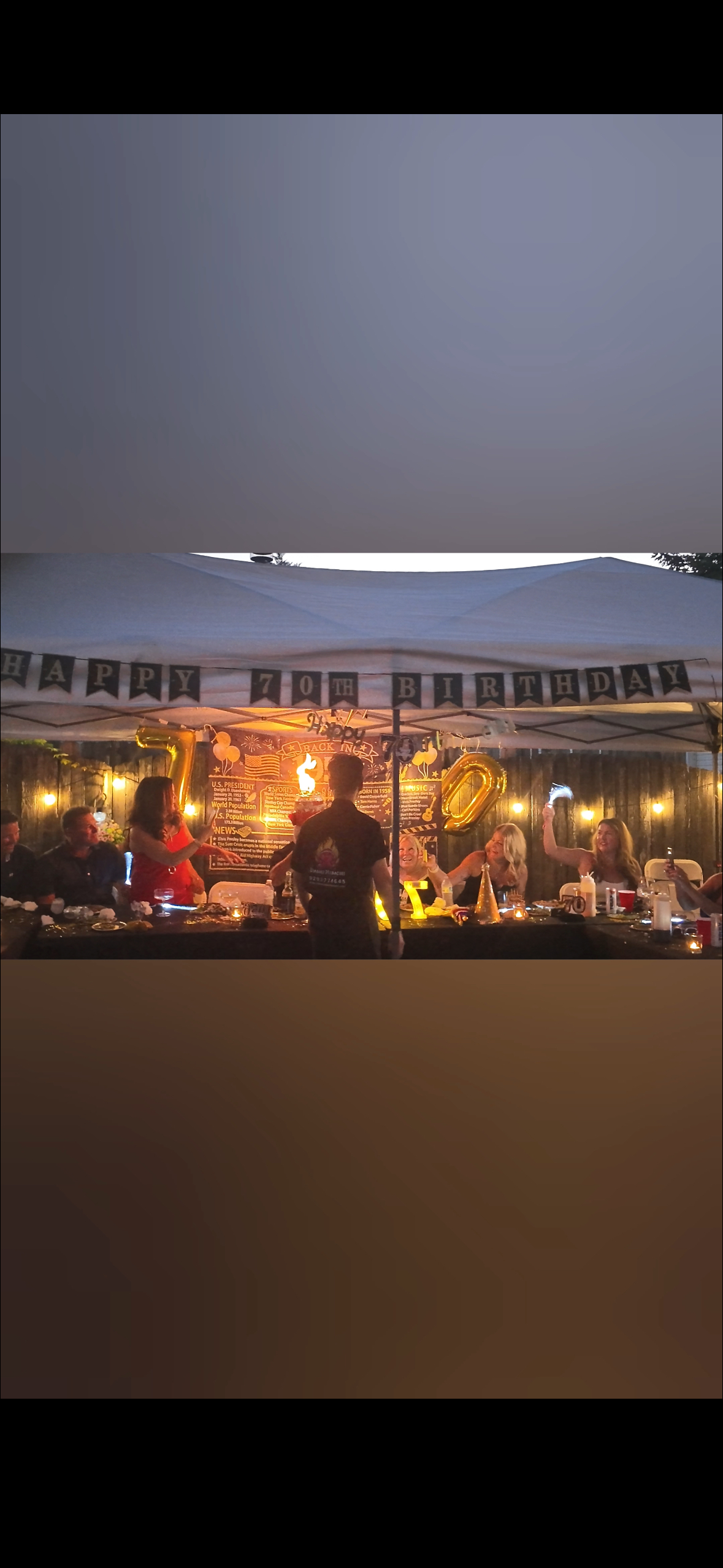 Private hibachi chef performing at a family celebration
