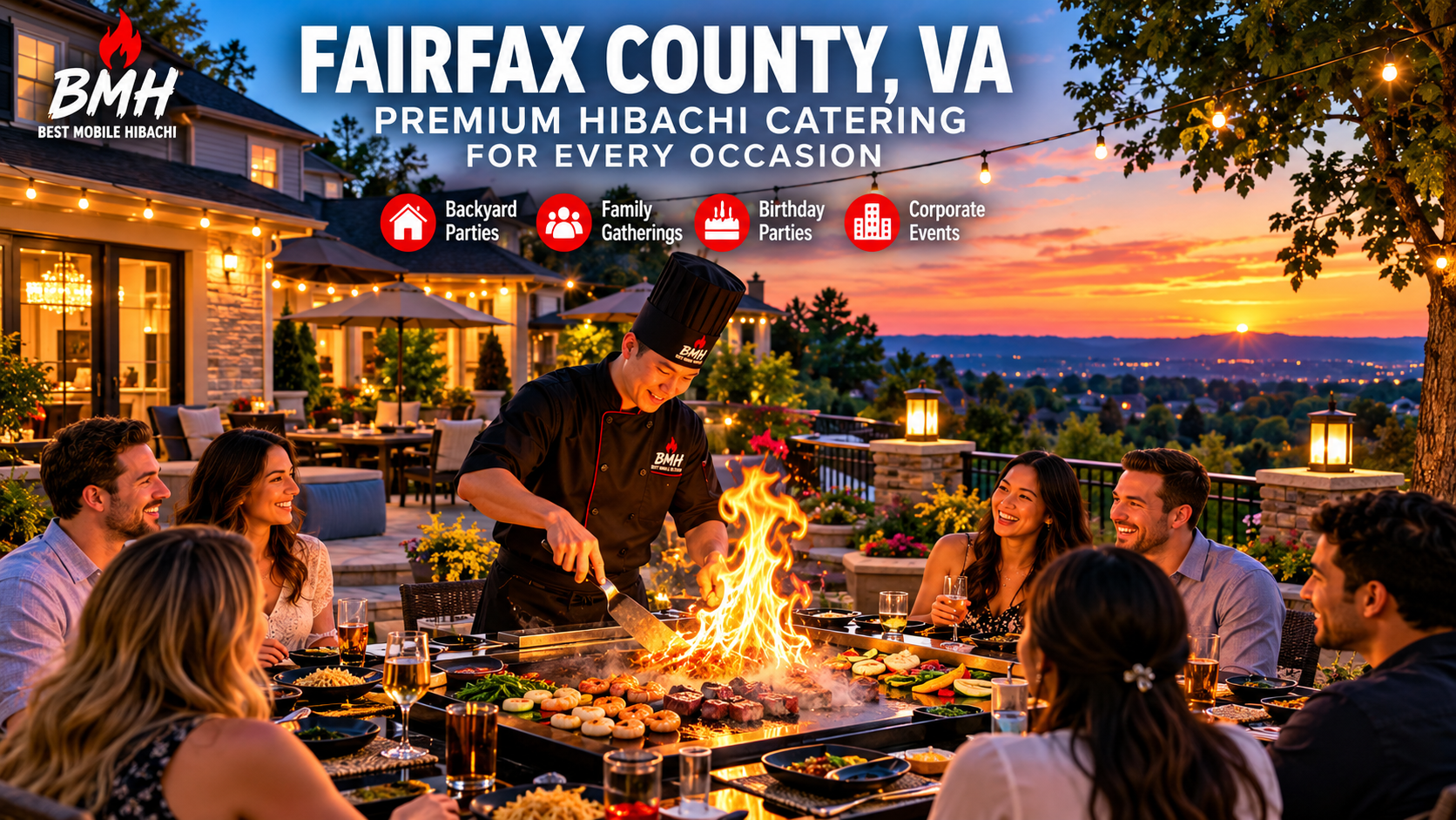 Northern Virginia Backyard Hibachi Party Planning