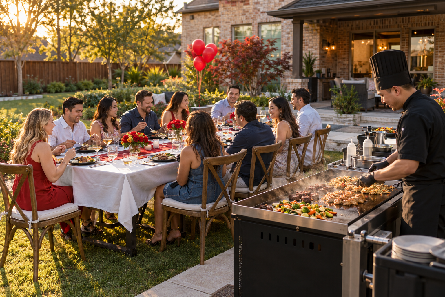 Dallas Backyard Hibachi Birthday Party: Menu, Setup & Cost